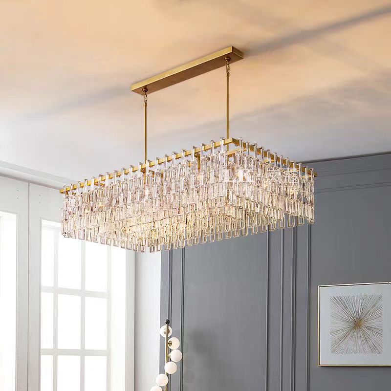 Marignan K9 Crystal Rectangular Chandelier 60"