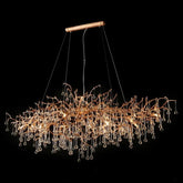 Aria Brass Gold Branch Chandelier Light For Dining Room