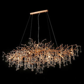 Aria Brass Gold Branch Chandelier Light For Dining Room