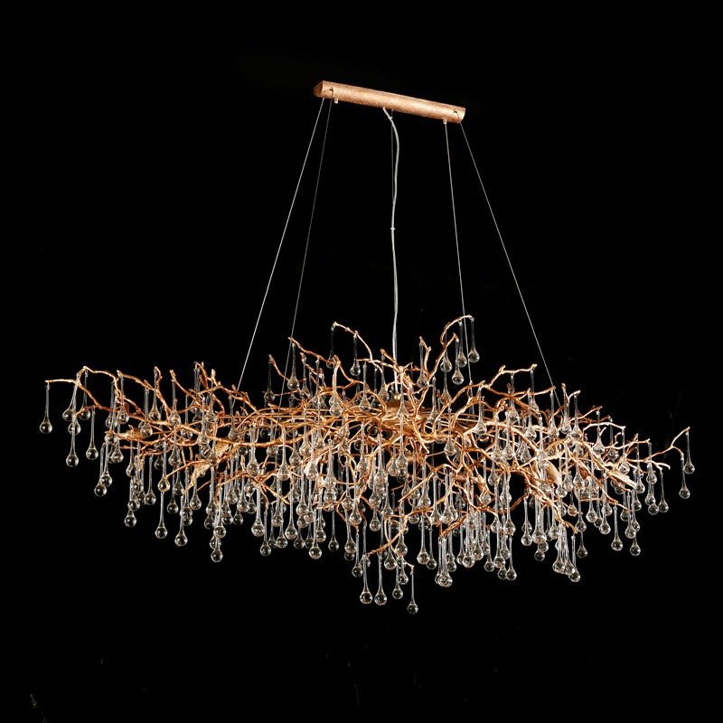 Aria Brass Gold Branch Chandelier Light For Dining Room