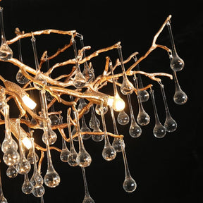 Aria Brass Gold Branch Chandelier Light For Dining Room