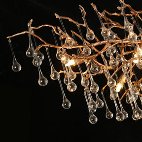 Aria Brass Gold Branch Chandelier Light For Dining Room