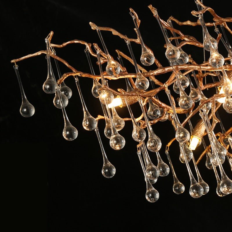 Aria Brass Gold Branch Chandelier Light For Dining Room