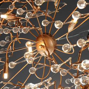 Aria Brass Gold Branch Chandelier Light For Dining Room