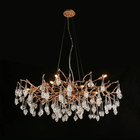 Aria Modern Branch Chandelier Light Drop Flower D31.5"