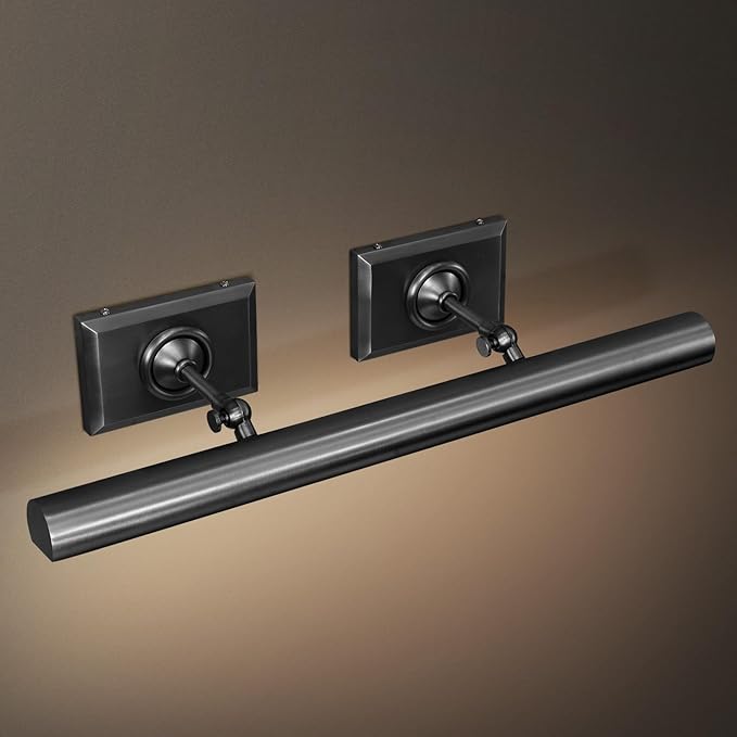 24-Inch Hardwired Brass Picture Light with Dimmable LEDs