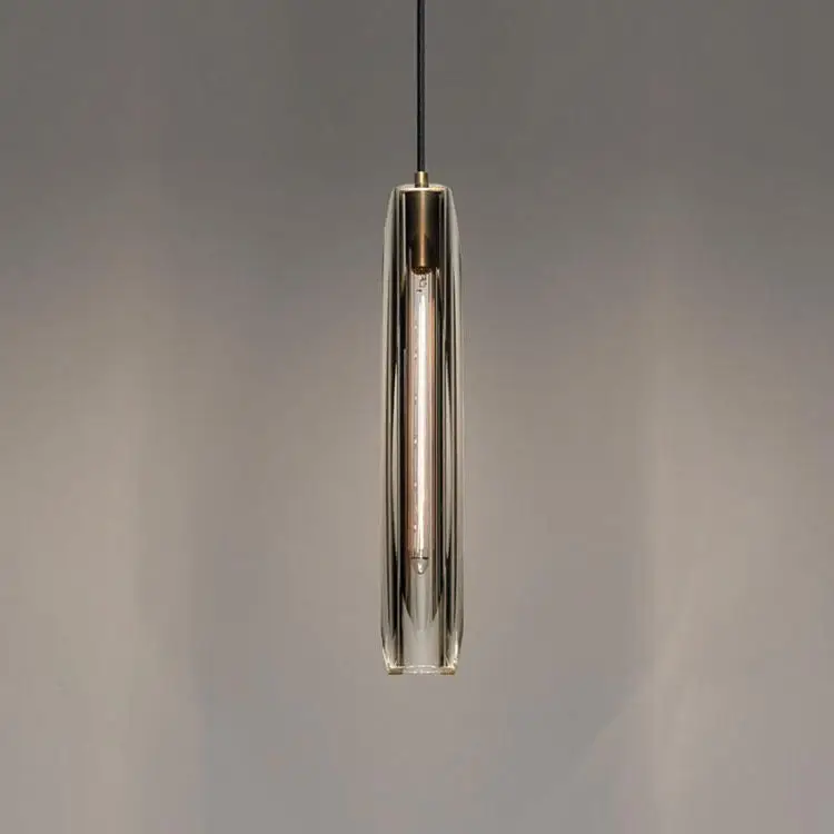 Crystal Pendant Smoke Shad Pendant Light