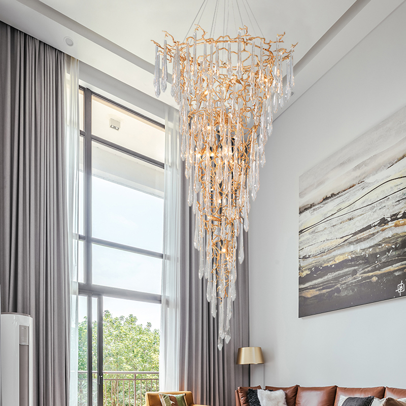 Aria Claudia Crystal branch chandelier H 94.49"