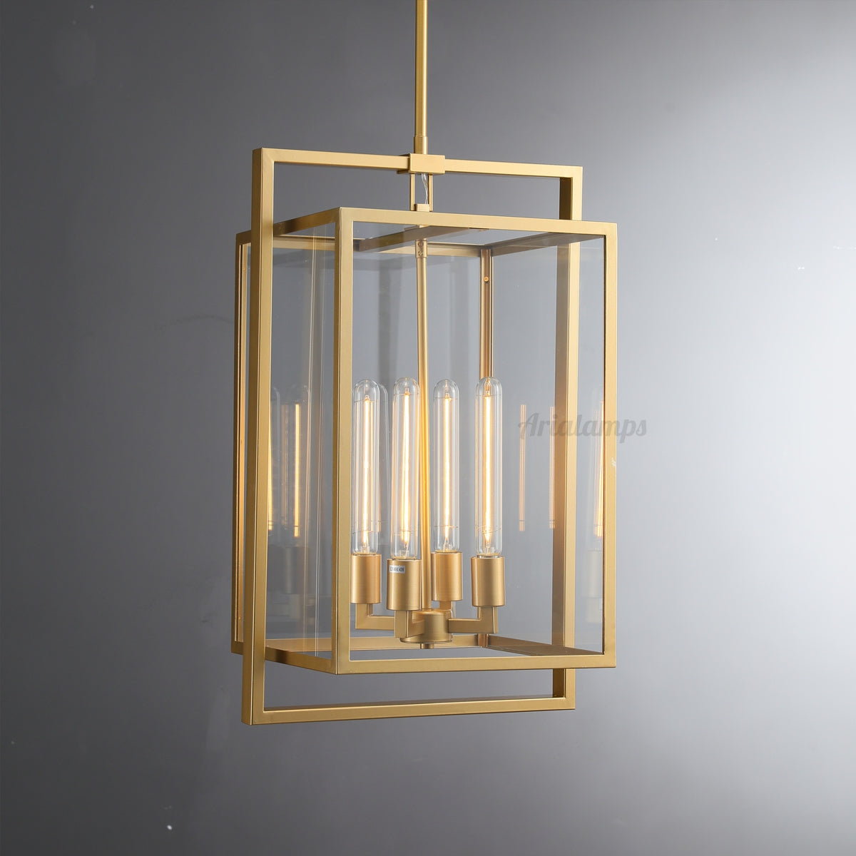 Aria Deckman Glass Lantern Modern Pendant Light