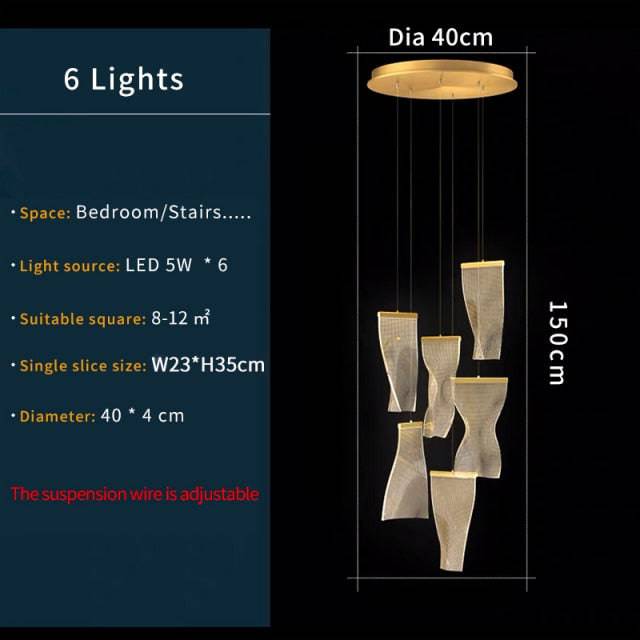 Aria Sali Modern Suspension Round Chandelier