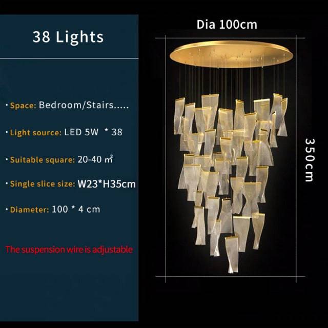 Aria Sali Modern Suspension Round Chandelier