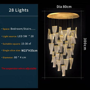 Aria Sali Modern Suspension Round Chandelier