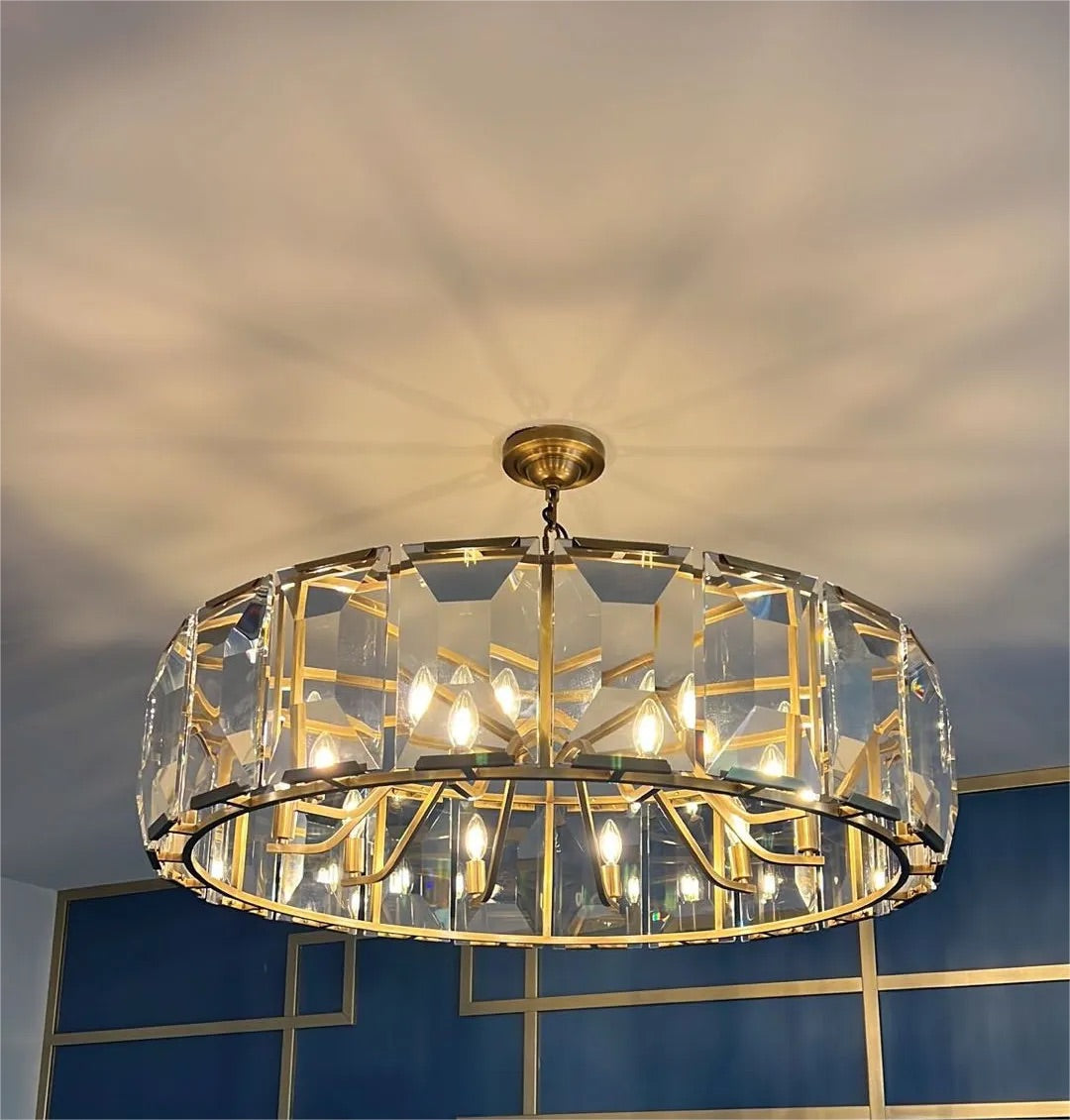 Harlew Multicurve Crystal Round Chandelier