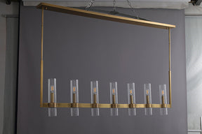 Ravelle Glass Linear Chandelier 72"