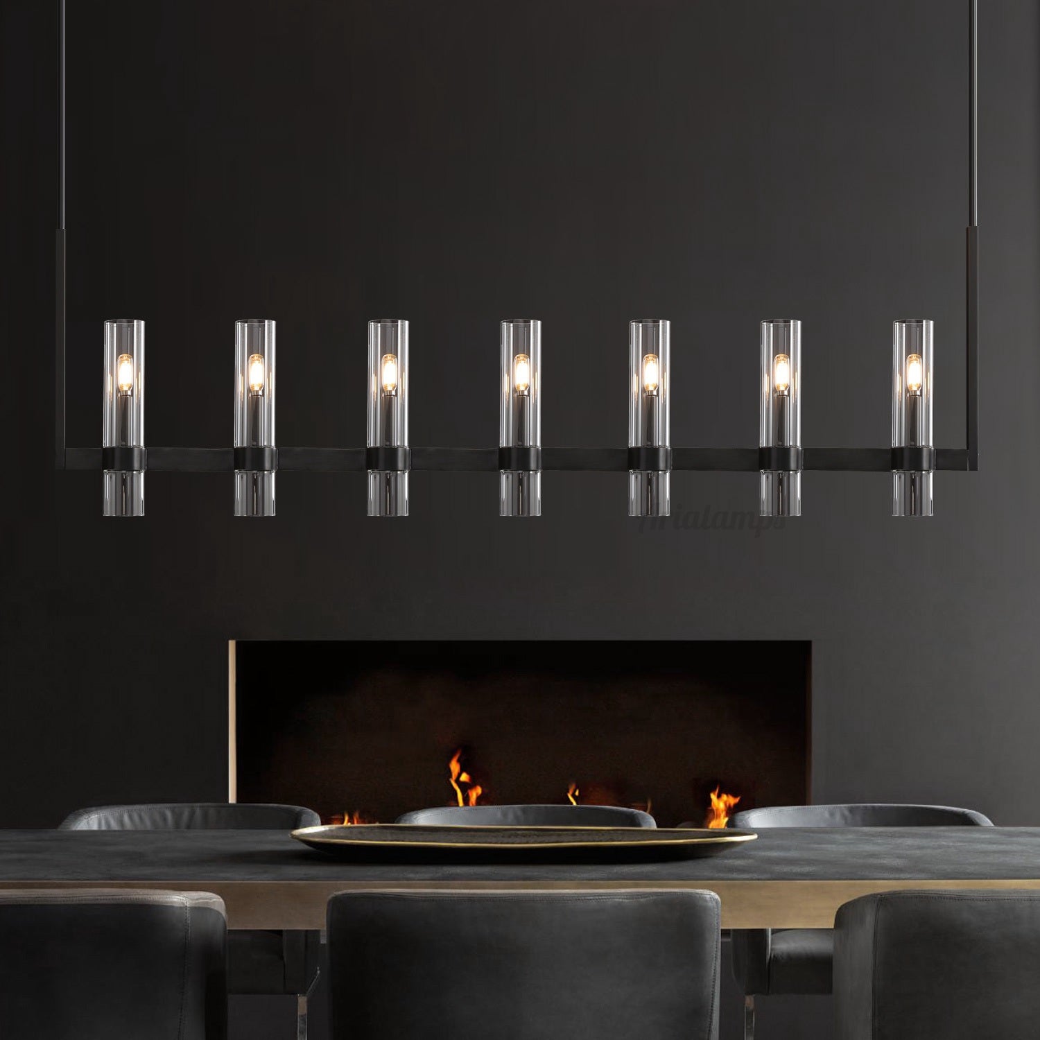 Aria Rachel Linear Glass Chandelier