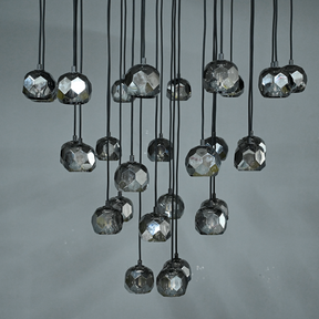 Bille De Crystal Round Cluster Chandelier 30"