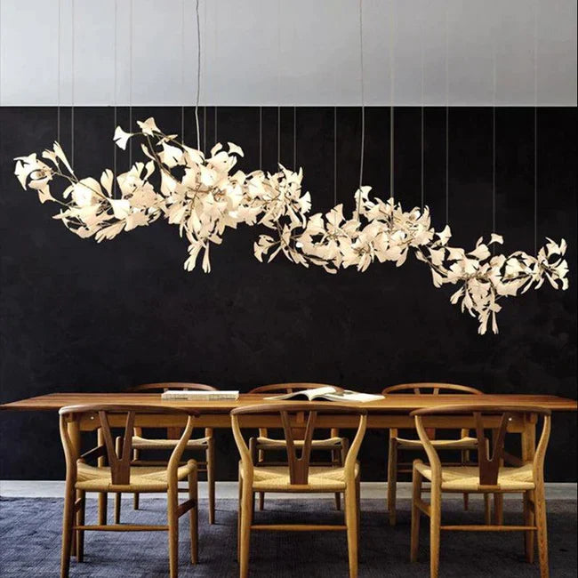 Aria Gingko Porcelain  Chandelier, Modern Branch Chandelier