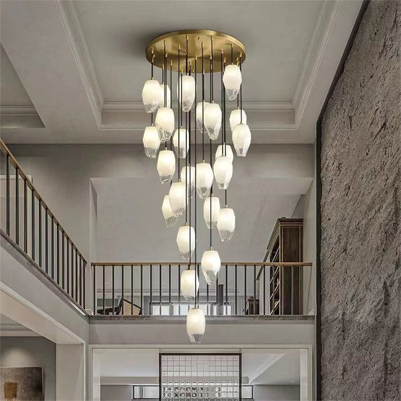 Vanessa glass long chandelier 24 Lights