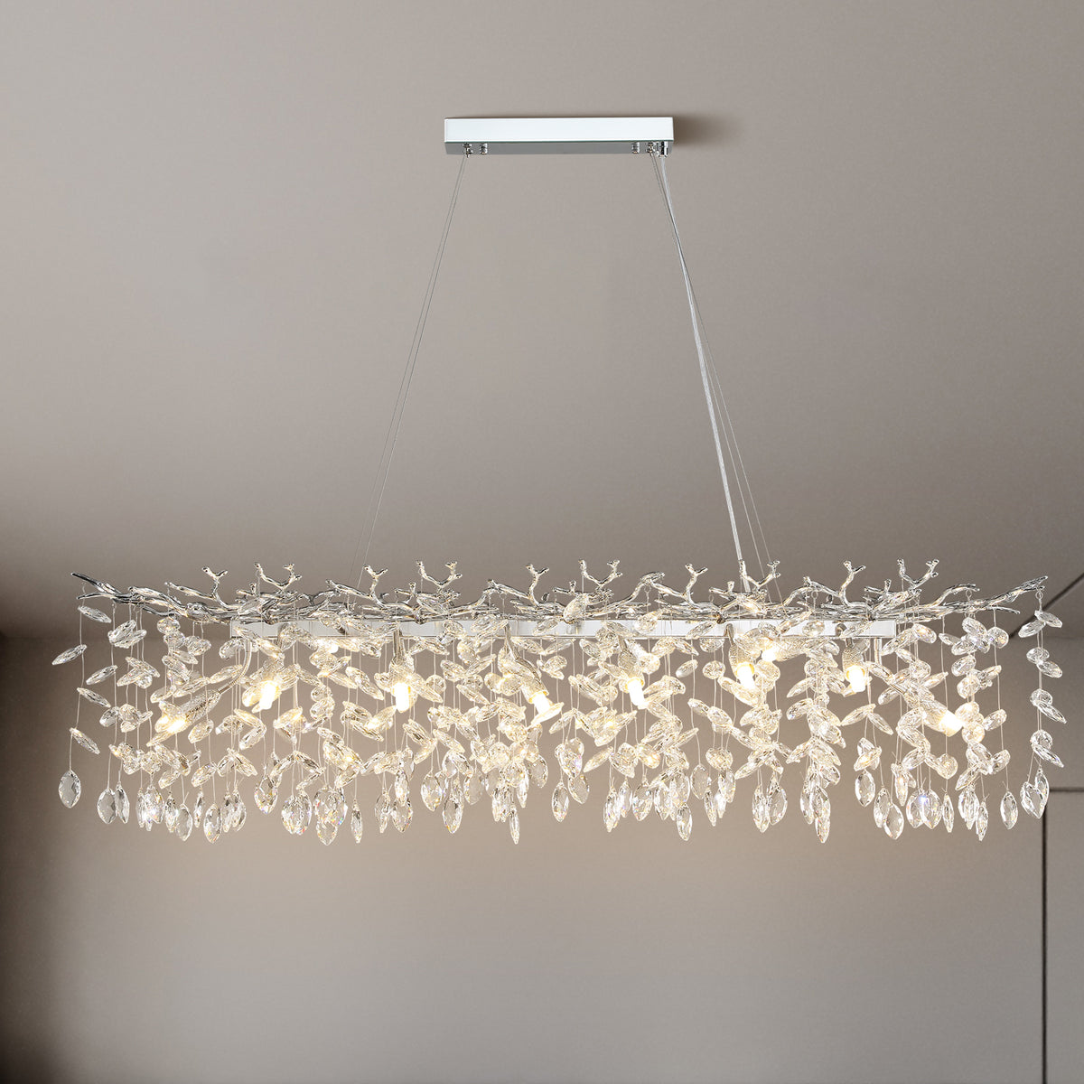 Estora Rectangular Crystal Chandelier