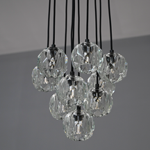 Bille De Crystal Ball Cluster Chandelier 14"