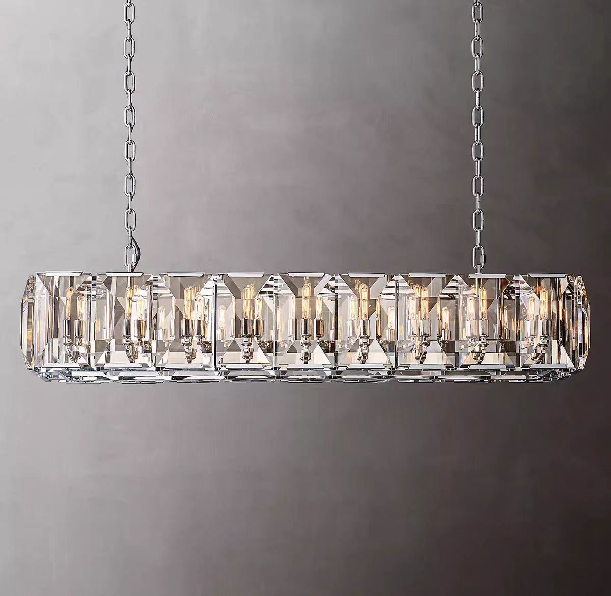 Harlew Multi Crystal Rectangular Chandelier