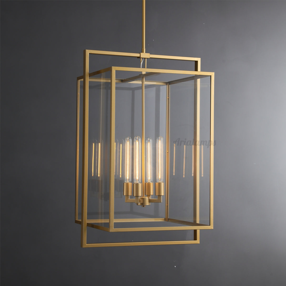 Aria Deckman Glass Lantern Modern Pendant Light