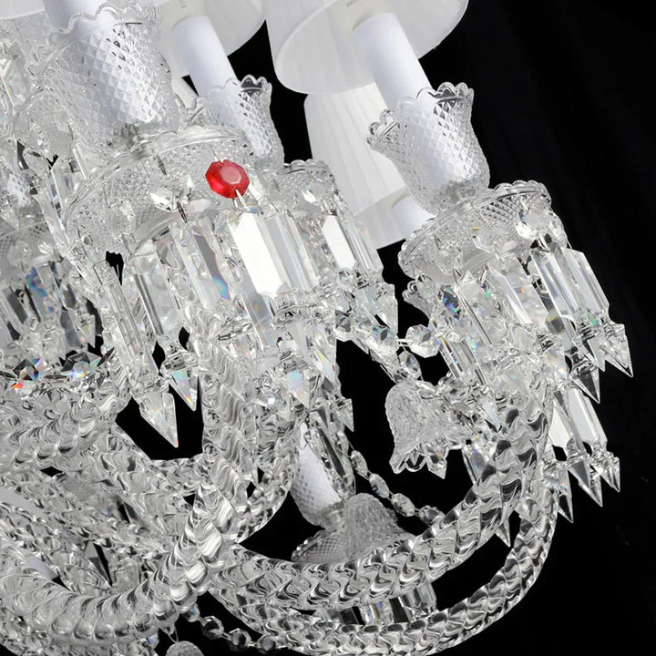 36 Lights Crystal Lighting with Lampshades - Arialamps