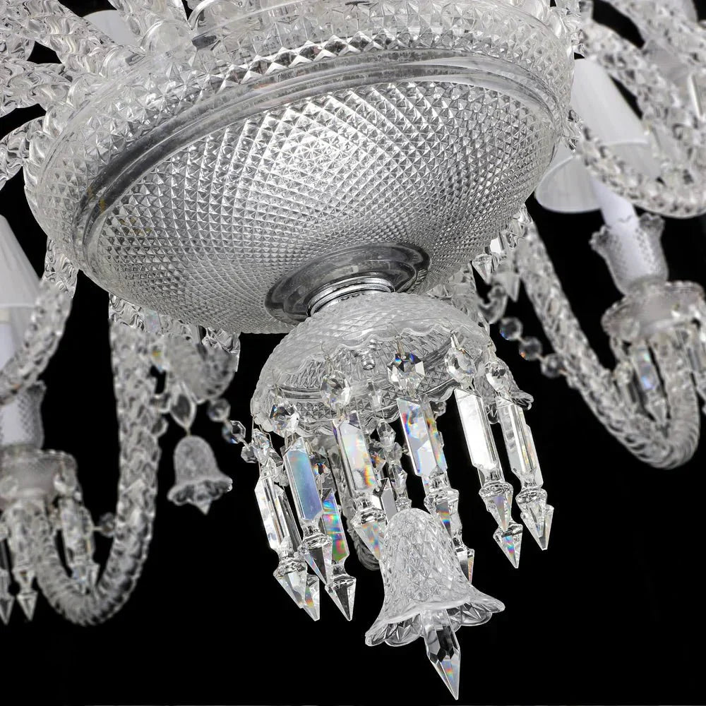 36 Lights Crystal Lighting with Lampshades - Arialamps
