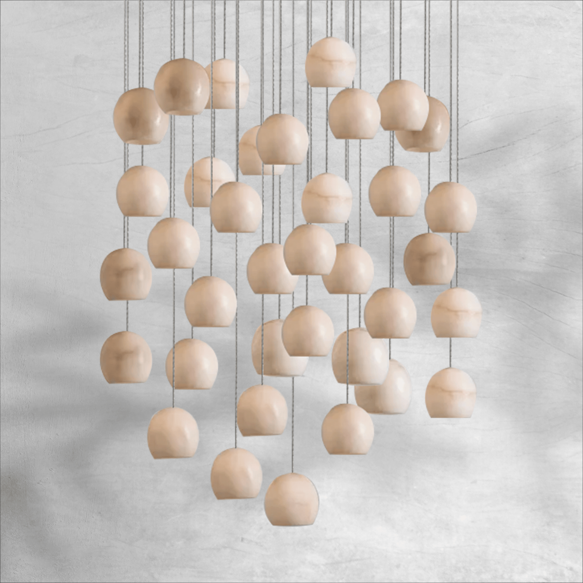 Maeva Round Chandelier 3/7/15/36 Light - Arialamps