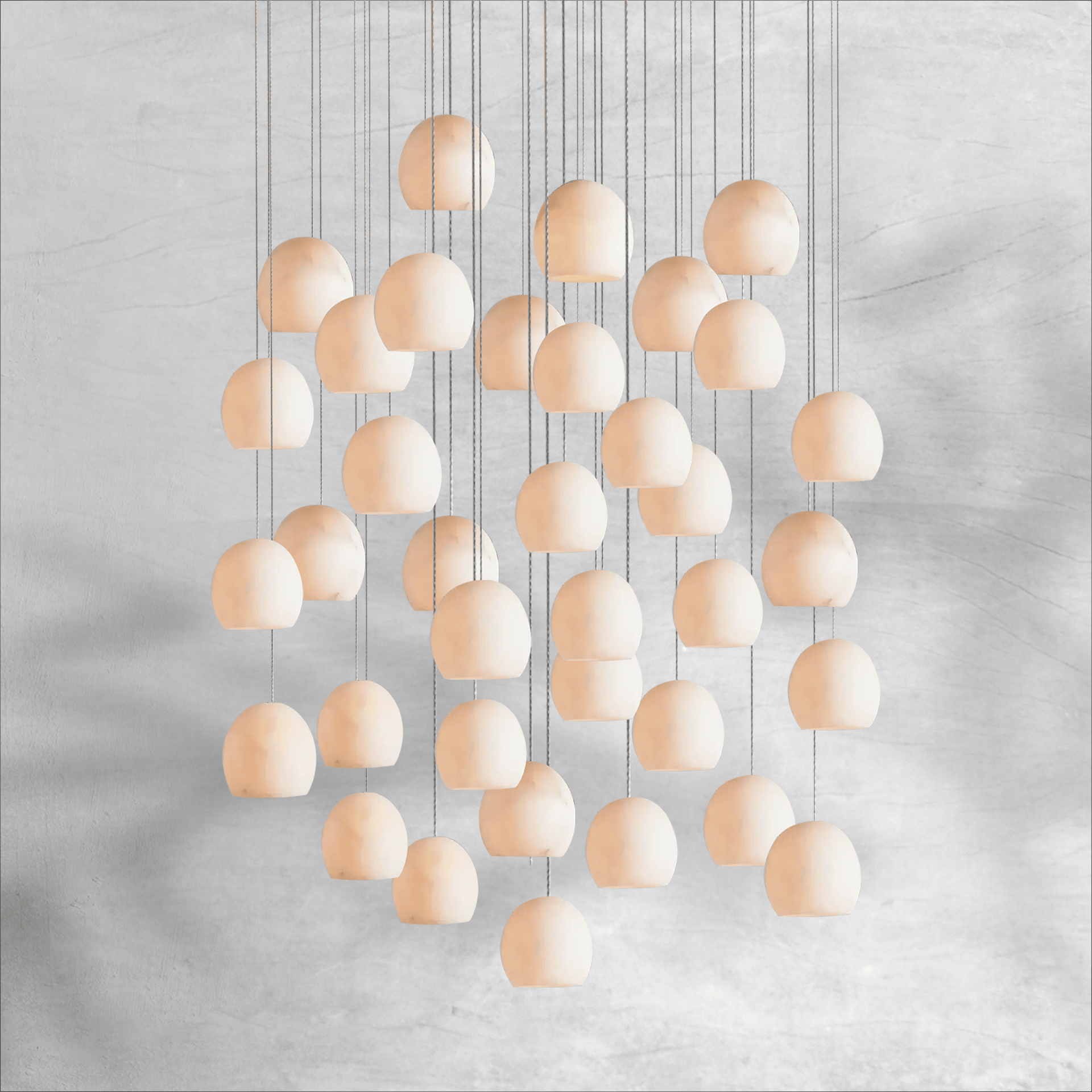Maeva Round Chandelier 3/7/15/36 Light - Arialamps
