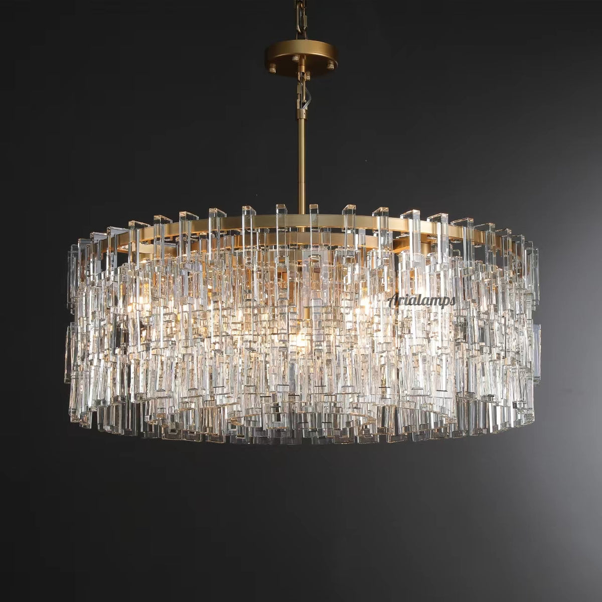 Aria Malachi Round Glass Chandelier