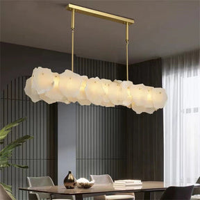 August Mordern Marble Linear Chandelier( Chains Version)