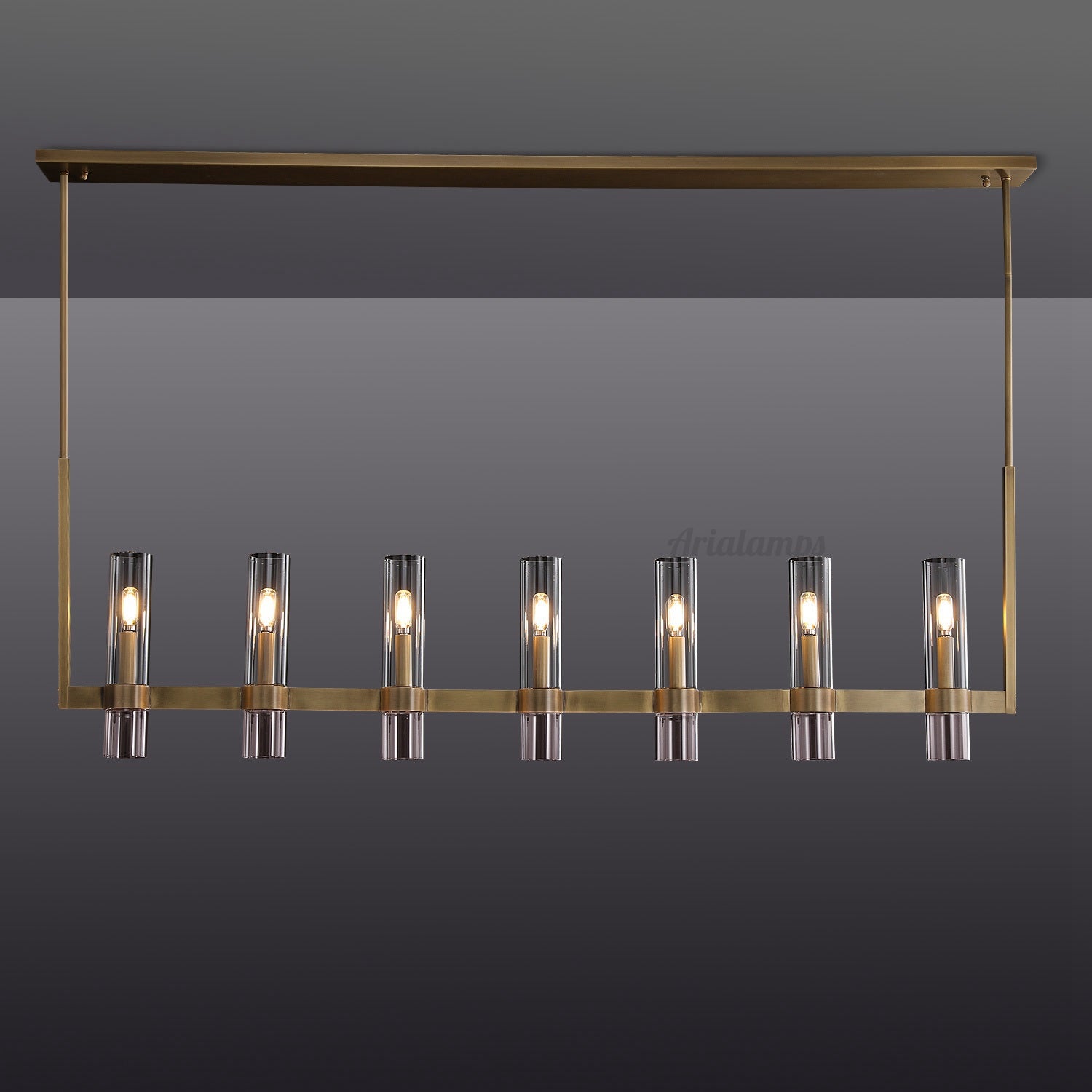 Aria Rachel Linear Glass Chandelier