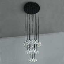 Bille De Crystal Ball Cluster Chandelier 19"