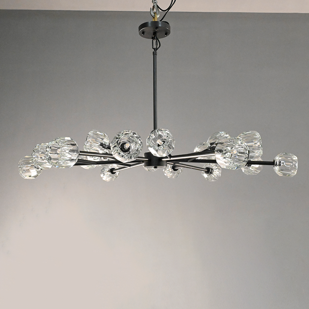 Bille De Crystal Ball Round Chandelier 60"