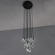 Bille De Crystal Ball Cluster Chandelier 14"