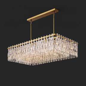 Marignan K9 Crystal Rectangular Chandelier 60"