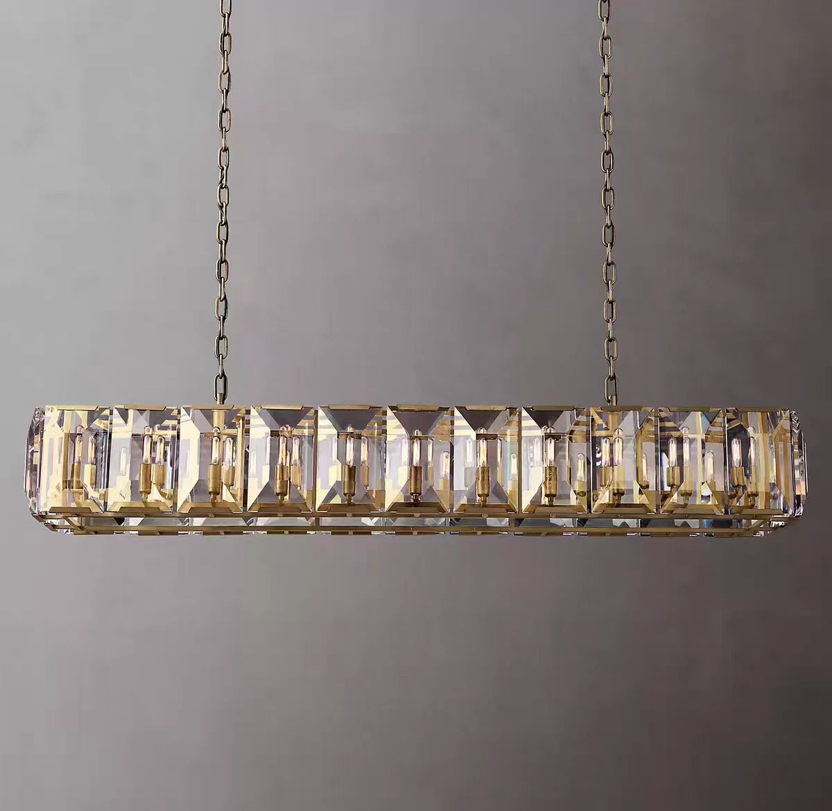 Harlew Multi Crystal Rectangular Chandelier