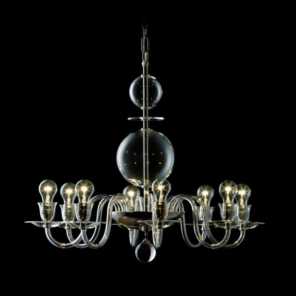 Aria Musseline 8-Light Crystal Glass Chandelier