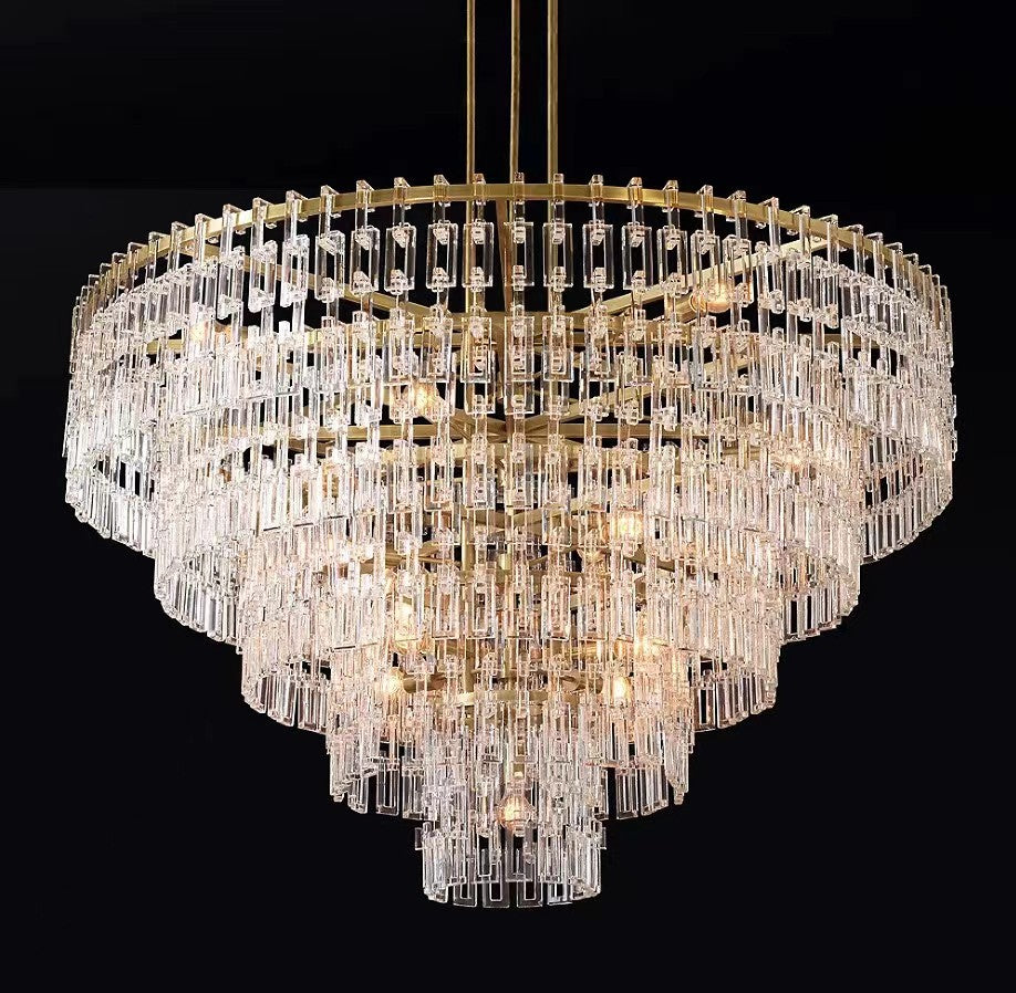 Marignan Tier K9 Crystal Round Chandelier