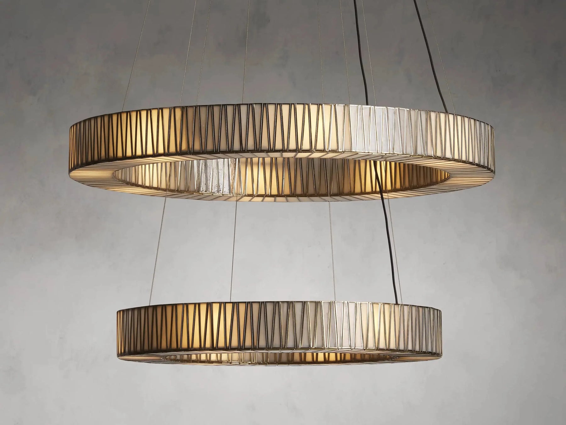 Jeunet 2-Tier Round Chandelier 47''60''