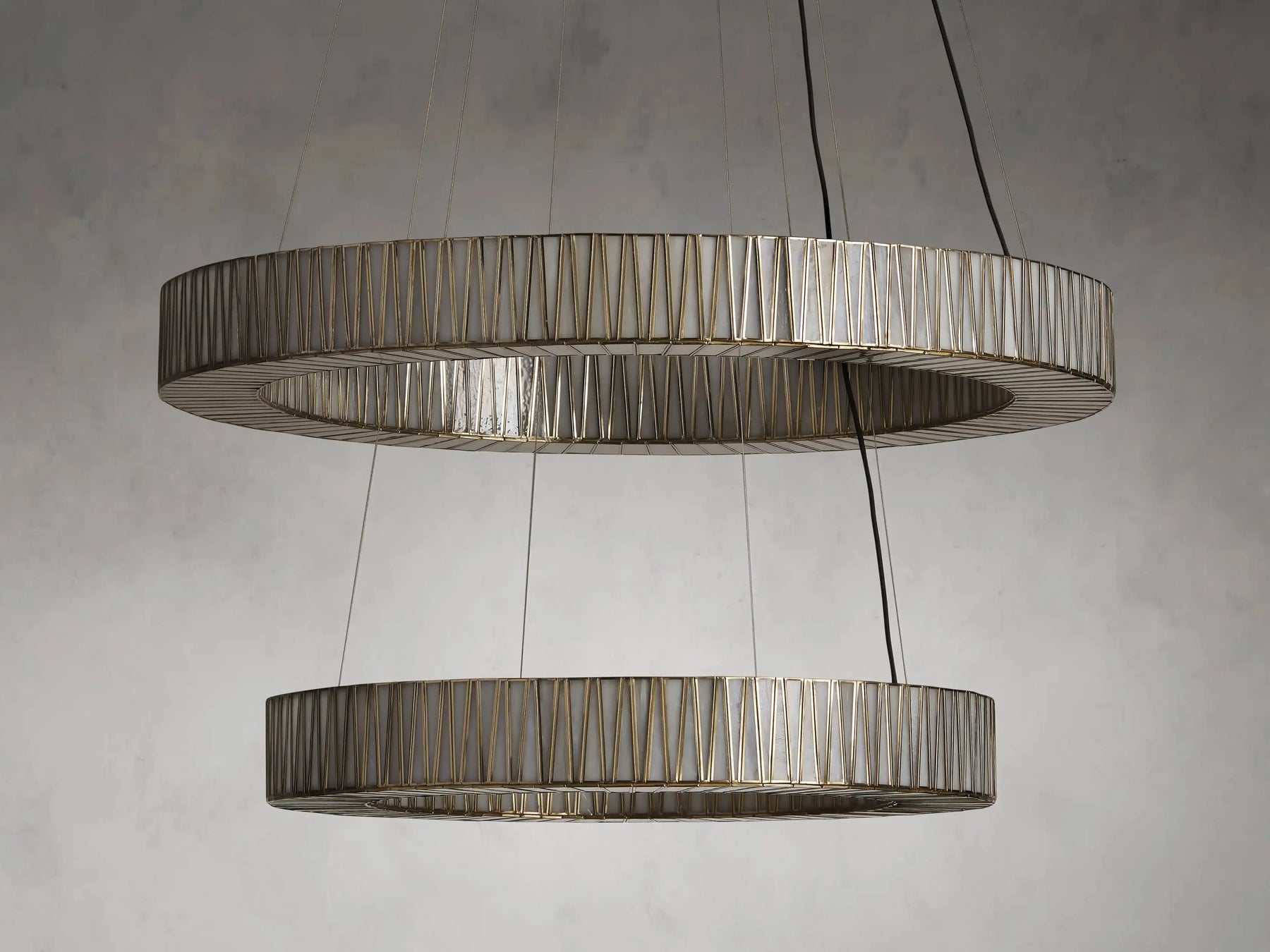 Jeunet 2-Tier Round Chandelier 47''60''