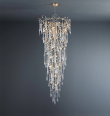 Aria Kato Round Foyer Branching Teardrop Chandelier Light