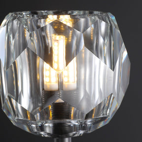 Bille De Clear Crystal Double Ball Wall Sconce 9"H