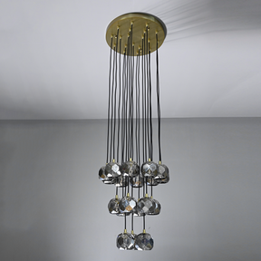 Bille De Crystal Ball Cluster Chandelier 19"