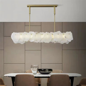 August Mordern Marble Linear Chandelier( Chains Version)