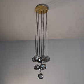 Bille De Crystal Ball Cluster Chandelier 14"