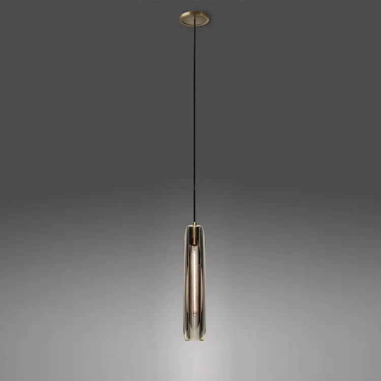 Crystal Pendant Smoke Shad Pendant Light