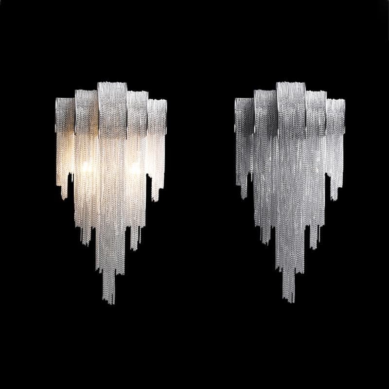 Alisa Luxury Plated Aluminum Chain Tassel Wall Lamp