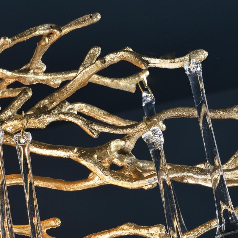 Branch Post Modern Water Drop Crystal  Chandelier